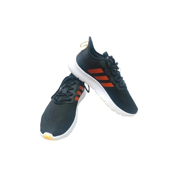 🖤Adidas Black Sneakers with Bold Orange Stripes🖤 - Picture 1 of 7